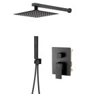 Falba süllyesztett csaptelep, Invena Paros zuhanyrendszer, fekete BS-09-004-L