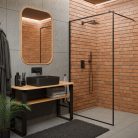 Falba süllyesztett csaptelep, Invena Paros zuhanyrendszer, fekete BS-09-004-L