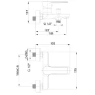 Kádtöltő csaptelep, Invena Pinios kádtöltő csaptelep, króm BW-92-001-X