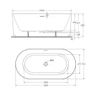 Kád, Wellis Pireas kád, fehér 150x75 WK00215