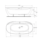 Kád, Wellis Katerini kád, fényes fehér 170x80 WK00219