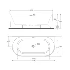 Kád, Wellis Calabria Slim Linear Black 170x80 WK00225