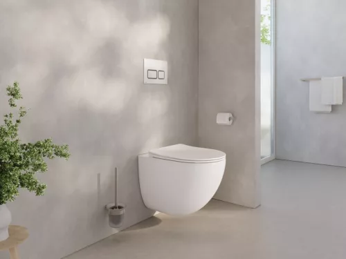 WC, Ravak Chrome AquaSpin fali WC, ülökével, fehér X03121