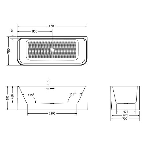 Kád, West Symphony kád 170x70
