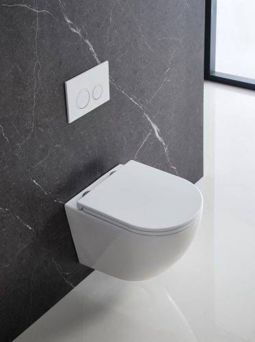 WC, Karag Milos fali rimless wc slim, soft-close ülőkével LT 046E-NR