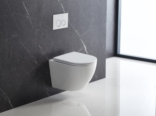 WC, Karag Milos fali rimless wc slim, soft-close ülőkével LT 046E-NR