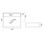 Mosdó, Aqualine Callis kerámia mosdó 52x42 cm NP372