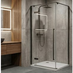  Zuhanykabin, Wellis Sorrento Plus zuhanykabin 90x90, balos, gun metal WC00561