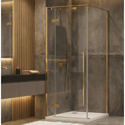   Zuhanykabin, Wellis Sorrento Plus zuhanykabin 90x90, balos, brushed gold WC00563