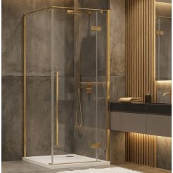   Zuhanykabin, Wellis Sorrento Plus zuhanykabin 90x90, jobbos, brushed gold WC00564