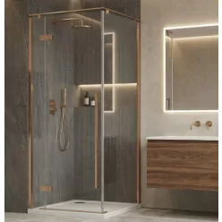   Zuhanykabin, Wellis Sorrento Plus zuhanykabin 90x90, balos, brushed rosegold WC00565