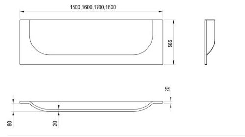 Előlap, Ravak előlap ARC 180 kádhoz CZE5100A00