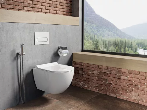 WC, Ravak Uni Chrome RimOff wc szett, Soft Close ülőkével X03081