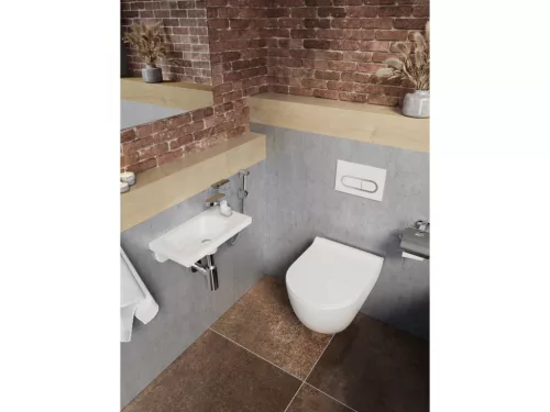 WC, Ravak Uni Chrome RimOff wc szett, Soft Close ülőkével X03081