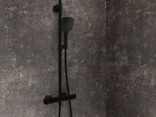 Zuhanyszett, Ravak 10° Free zuhanyoszlop, nem termosztatikus, matt fekete X070643