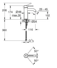 Mosdó csaptelep, Grohe Essence mosdó csaptelep, króm 23590001