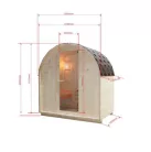 Szauna, Sanotechnik Island L kétszemélyes, kültéri finn szauna F90120