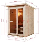 Szauna, Sanotechnik Helsinki két-és háromszemélyes, kültéri finn szauna F30150
