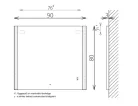 Tükör, TBOSS Floating Mirror Gemma 90x80