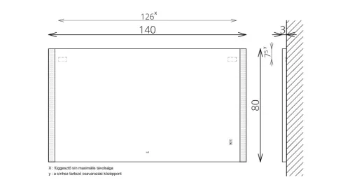 Tükör, TBOSS Floating Mirror Gemma 140x80
