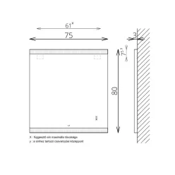 Tükör, TBOSS Floating Mirror Lago 75x80
