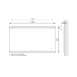 Tükör, TBOSS Floating Mirror Lago 140x80