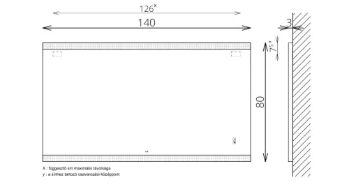 Tükör, TBOSS Floating Mirror Lago 140x80