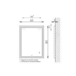Tükör, TBOSS Floating Mirror Delia 60x80