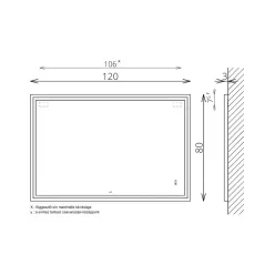 Tükör, TBOSS Floating Mirror Delia 120x80