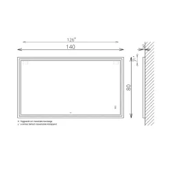 Tükör, TBOSS Floating Mirror Delia 140x80