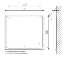 Tükör, TBOSS Floating Mirror Jella 90x80