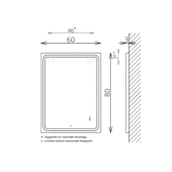 Tükör, TBOSS Floating Mirror Odis 60x80