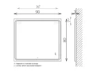 Tükör, TBOSS Floating Mirror Odis 90x80
