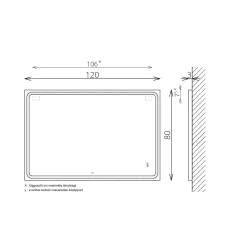 Tükör, TBOSS Floating Mirror Odis 120x80
