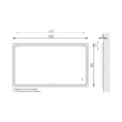 Tükör, TBOSS Floating Mirror Odis 140x80