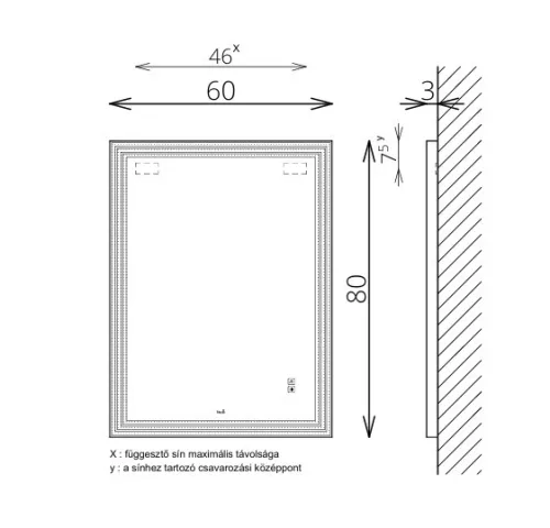 Tükör, TBOSS Floating Mirror Prisma 60x80