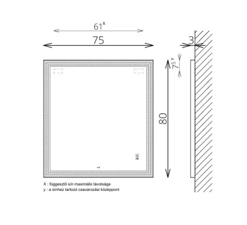 Tükör, TBOSS Floating Mirror Prisma 75x80