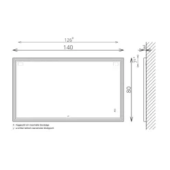 Tükör, TBOSS Floating Mirror Prisma 140x80