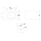 WC, Invena Tavro fali wc soft-close wc tetővel, cappuccino CE-71-008-Y