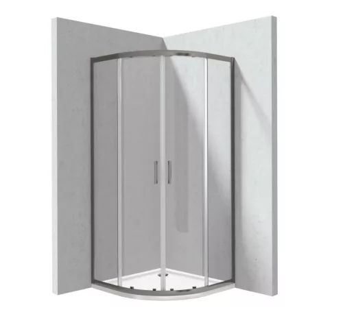 Zuhanykabin, Deante Funkia Evo 80x80 zuhanykabin tálcával, titanium KYPPD088P