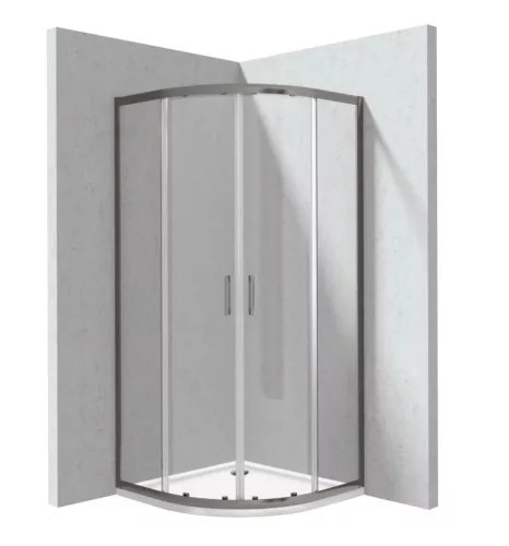 Zuhanykabin, Deante Funkia Evo 90x90 zuhanykabin tálcával, titanium KYPPD099P