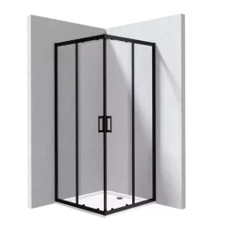   Zuhanykabin, Deante Funkia Evo 80x80 zuhanykabin tálcával, fekete KYCPN088P