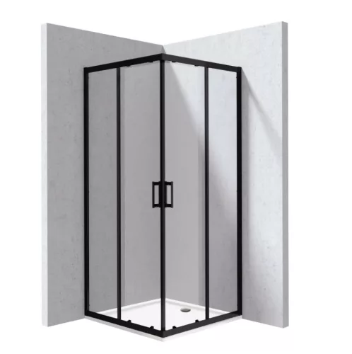 Zuhanykabin, Deante Funkia Evo 80x80 zuhanykabin tálcával, fekete KYCPN088P