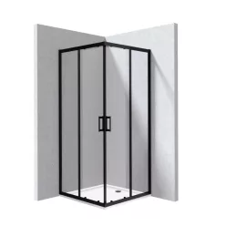   Zuhanykabin, Deante Funkia Evo 90x90 zuhanykabin tálcával, fekete KYCPN099P