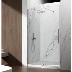   Zuhanyajtó, Sapho Gelco Spirit tolóajtó, 100 cm, króm, átlátszó üveggel GI1010