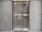 Zuhanyajtó, Sapho Gelco Luxor Black tolóajtó, 100 cm, matt fekete GU1210B