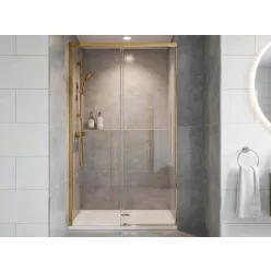   Zuhanyajtó, Sapho Gelco Luxor Gold tolóajtó, 110 cm, matt arany GU1211G