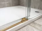 Zuhanyajtó, Sapho Gelco Luxor Gold tolóajtó, 130 cm, matt arany GU1213G