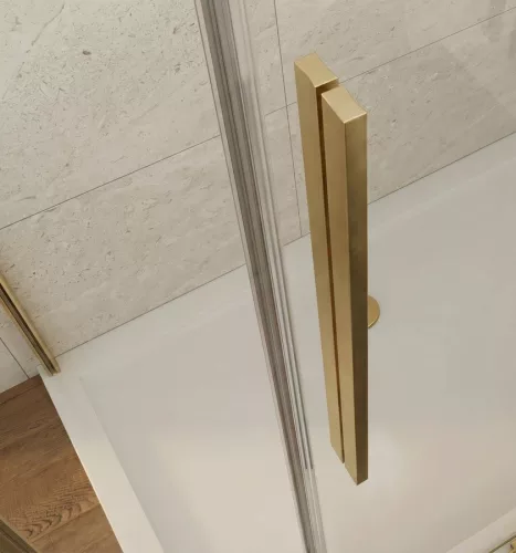 Zuhanyajtó, Sapho Gelco Luxor Gold tolóajtó, 130 cm, matt arany GU1213G
