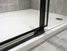 Zuhanyajtó, Sapho Gelco Luxor Black tolóajtó sarokbelépős kabinhoz, 100 cm, matt fekete GU2110B